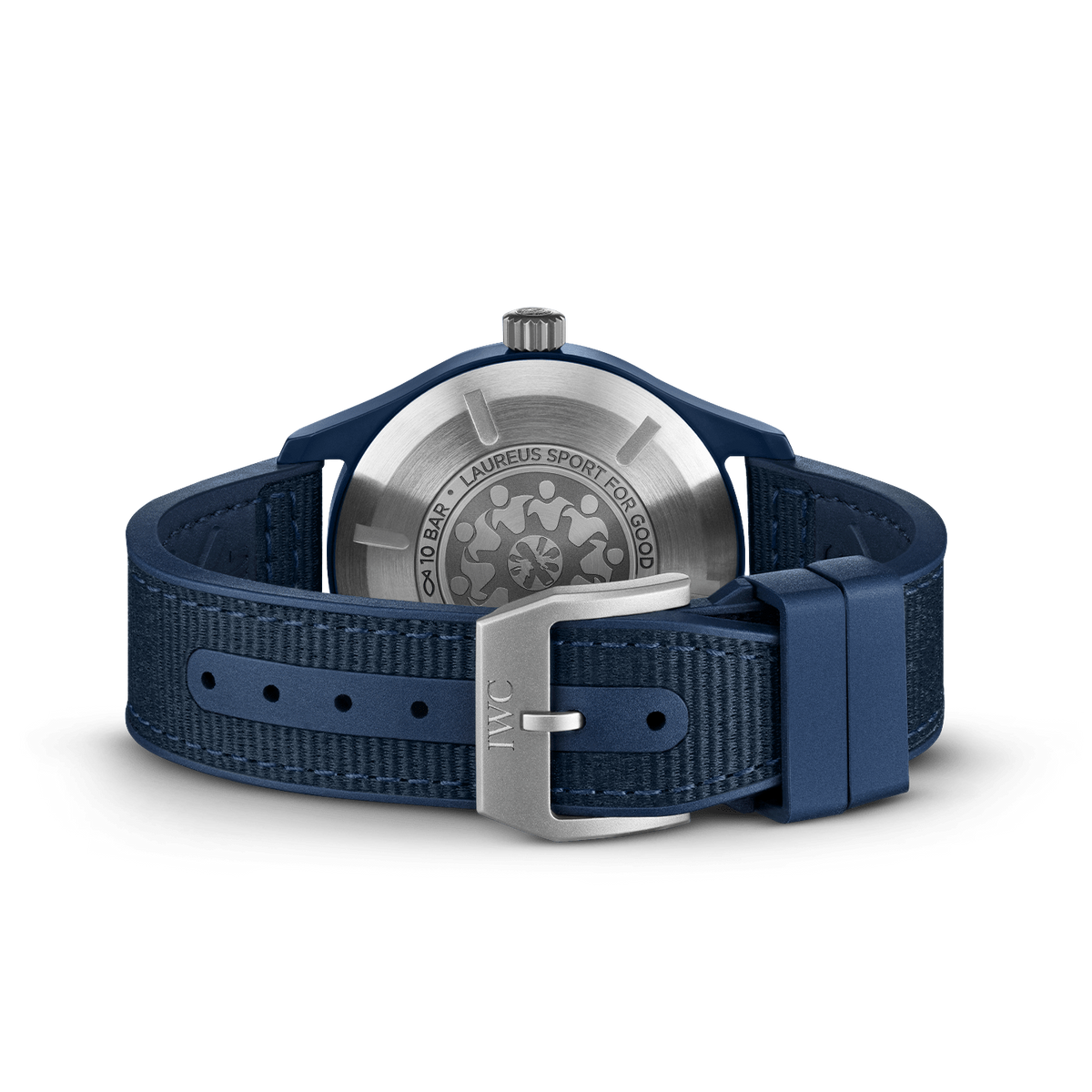 Shop Authentic IWC Pilot’s Watch Automatic "Laureus Sport for Good" Edition Blue Dial Blue Nylon Strap Watch for Men - IW328101 - Luxxuri