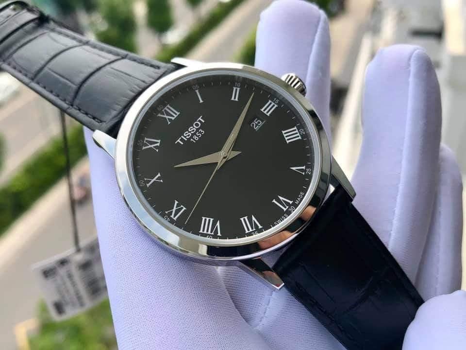 Shop Authentic Tissot T Classic Dream Black Dial Black Leather Strap Watch for Men - T122.410.16.053.00 - Luxxuri