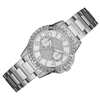 Shop Authentic Guess Sassy Multifunction Quartz Silver Dial Silver Steel Strap Watch For Women - W0705L1 - Luxxuri