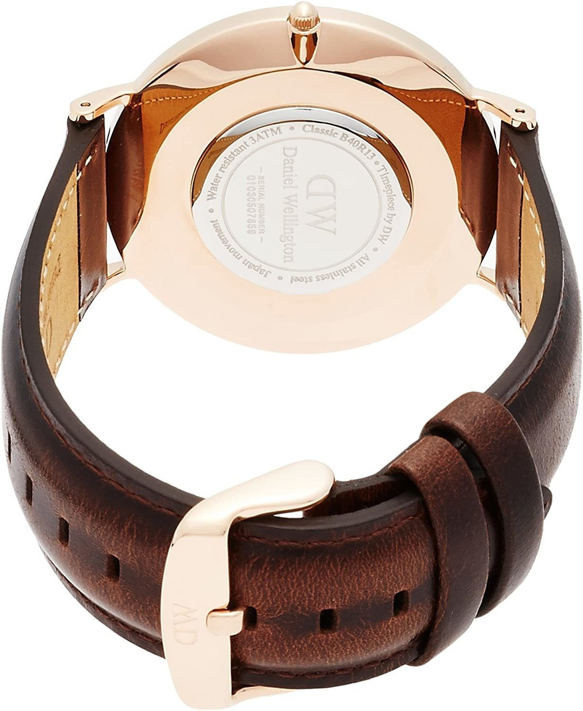 Shop Authentic Daniel Wellington Classic Bristol White Dial Brown Leather Strap Watch For Men - DW00100009 - Luxxuri