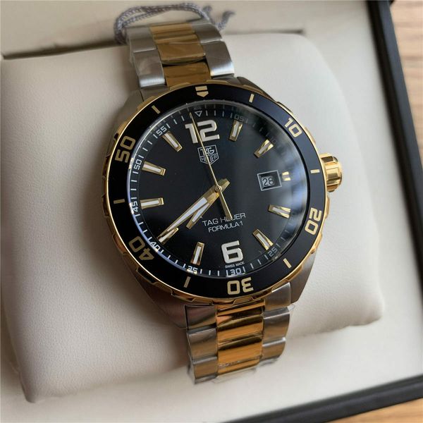 Shop Authentic Tag Heuer Formula 1 Quartz Black Dial Two Tone Steel Strap Watch for Men - WAZ1121.BB0879 - Luxxuri