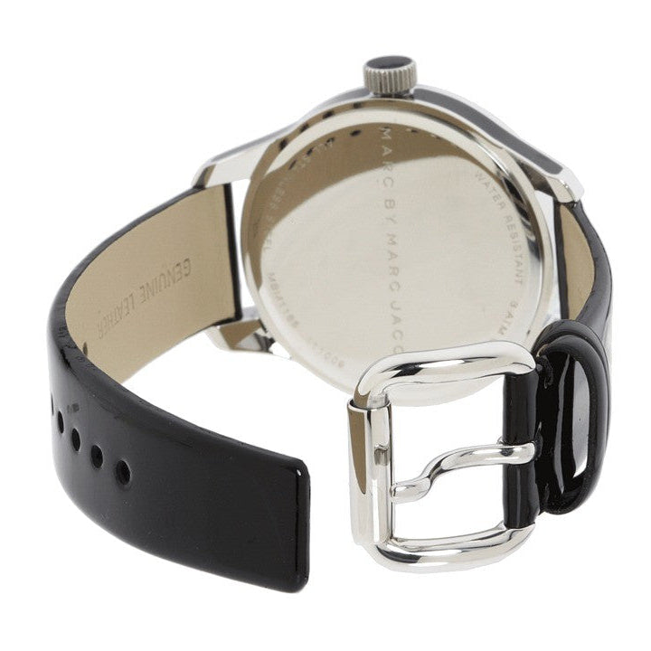 Shop Authentic Marc Jacobs Lidia Stripe Glitz Black Dial Black Leather Strap Watch for Women - MBM1166 - Luxxuri