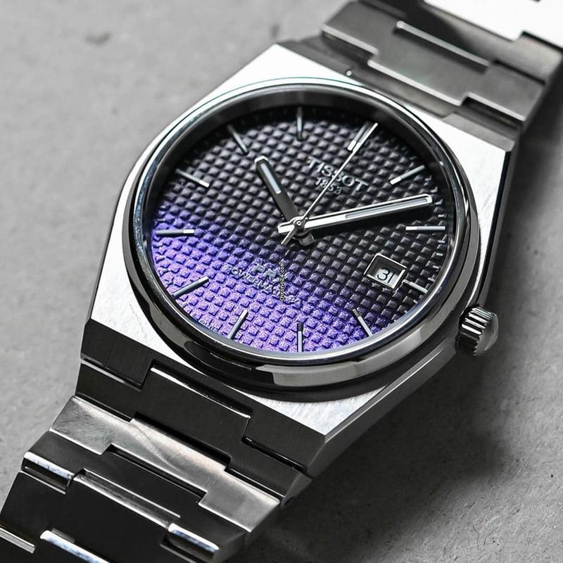 Shop Authentic Tissot Powermatic 80 Automatic Gradient Blue Dial Silver Steel Strap Watch for Men - T137.407.11.051.01 - Luxxuri