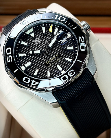 Shop Authentic Tag Heuer Aquaracer Black Dial Watch for Men - WAY201A.FT6142 - Luxxuri
