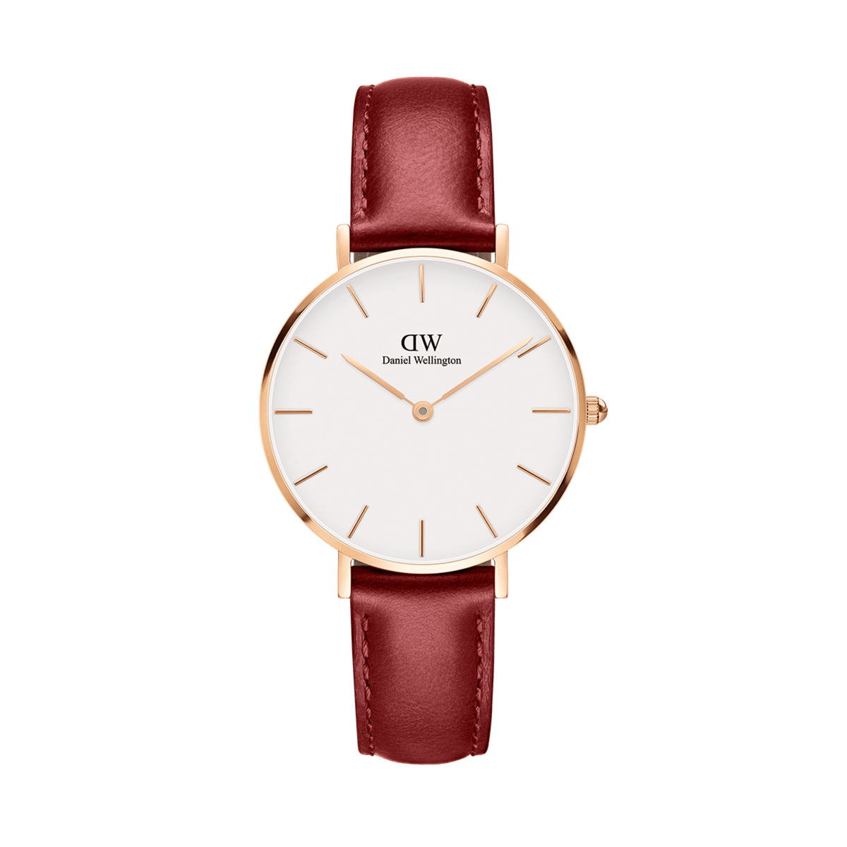 Shop Authentic Daniel Wellington Classic Suffolk White Dial Brown Leather Strap Watch For Women - DW00100120 - Luxxuri