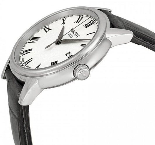 Shop Authentic Tissot T Classic Carson White Dial Black Leather Strap Watch for Men - T085.410.16.013.00 - Luxxuri