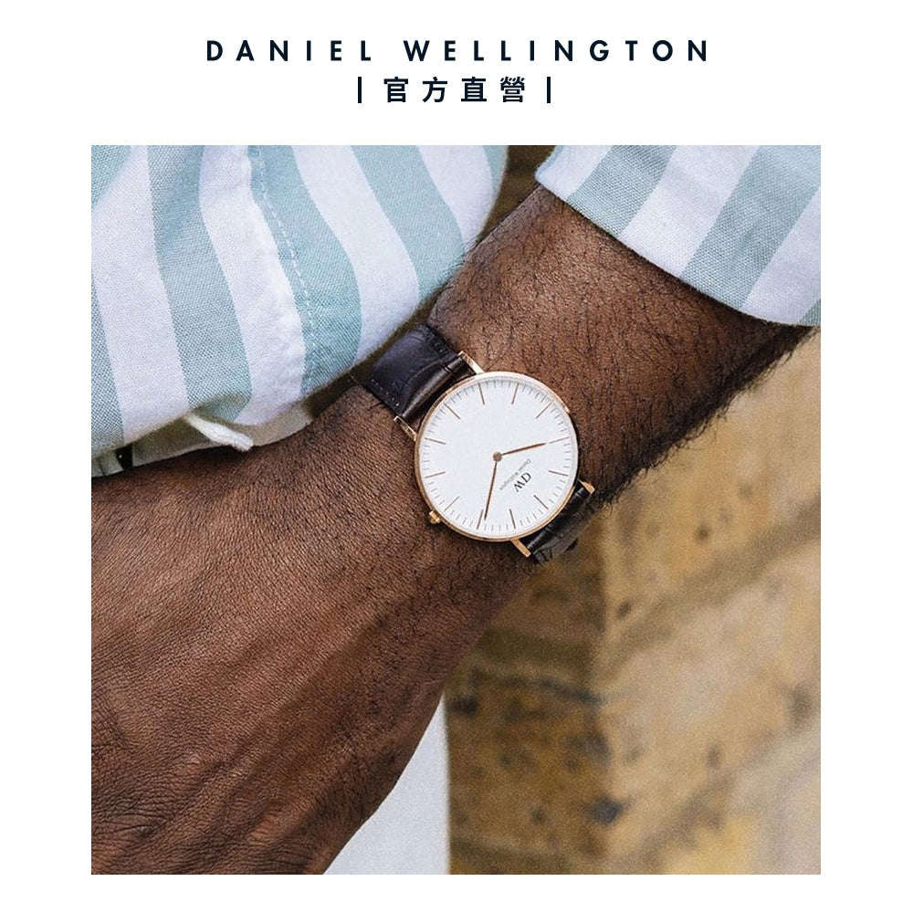 Shop Authentic Daniel Wellington Classic York White Dial Brown Leather Strap Watch For Women - DW00100038 - Luxxuri