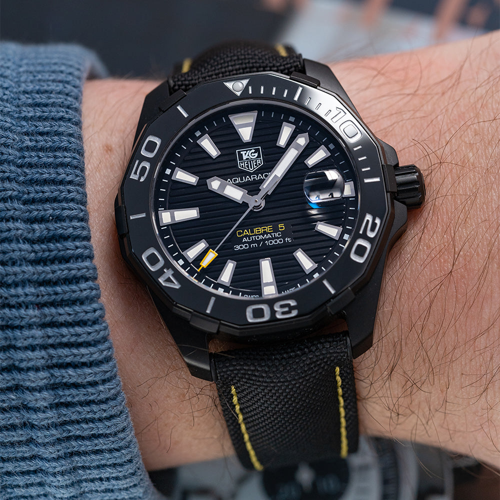 Shop Authentic Tag Heuer Aquaracer Black Dial Watch for Men - WAY218A.FC6362 - Luxxuri