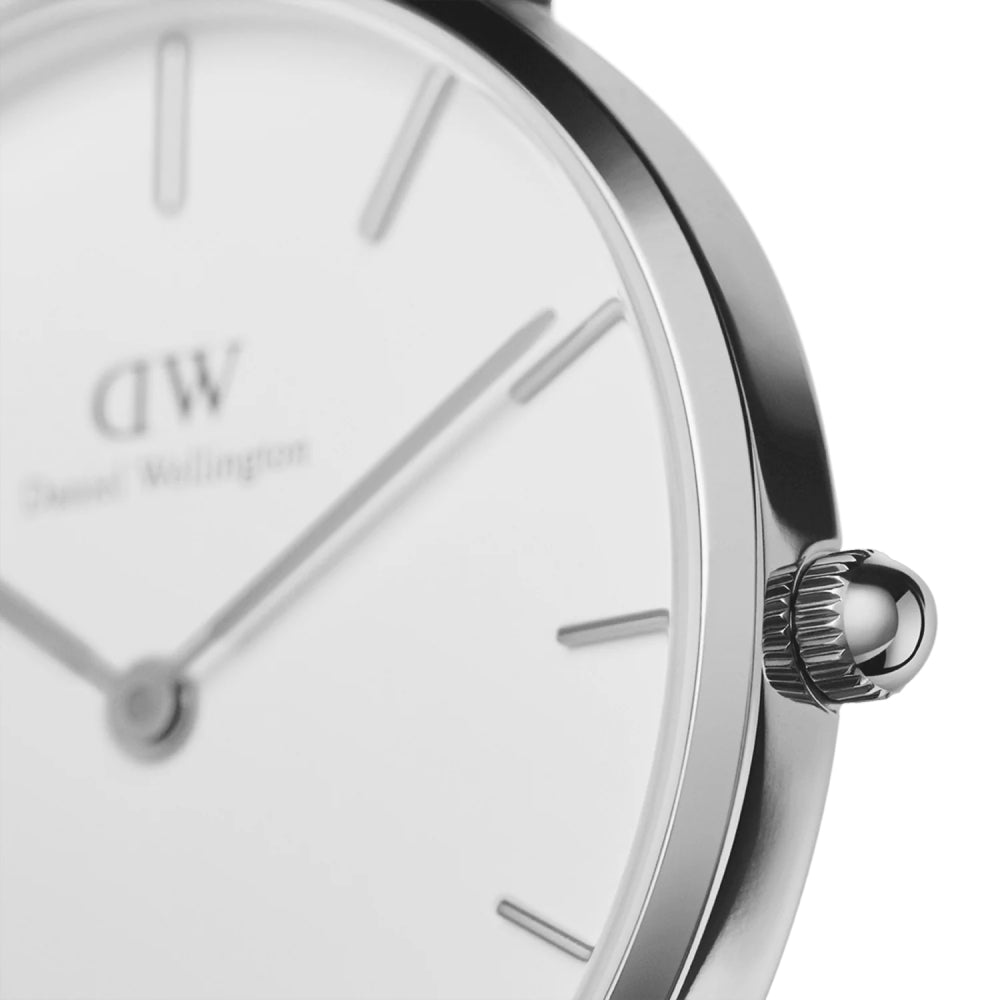 Shop Authentic Daniel Wellington Classic Bristol White Dial Brown Leather Strap Watch For Women - DW00100056 - Luxxuri