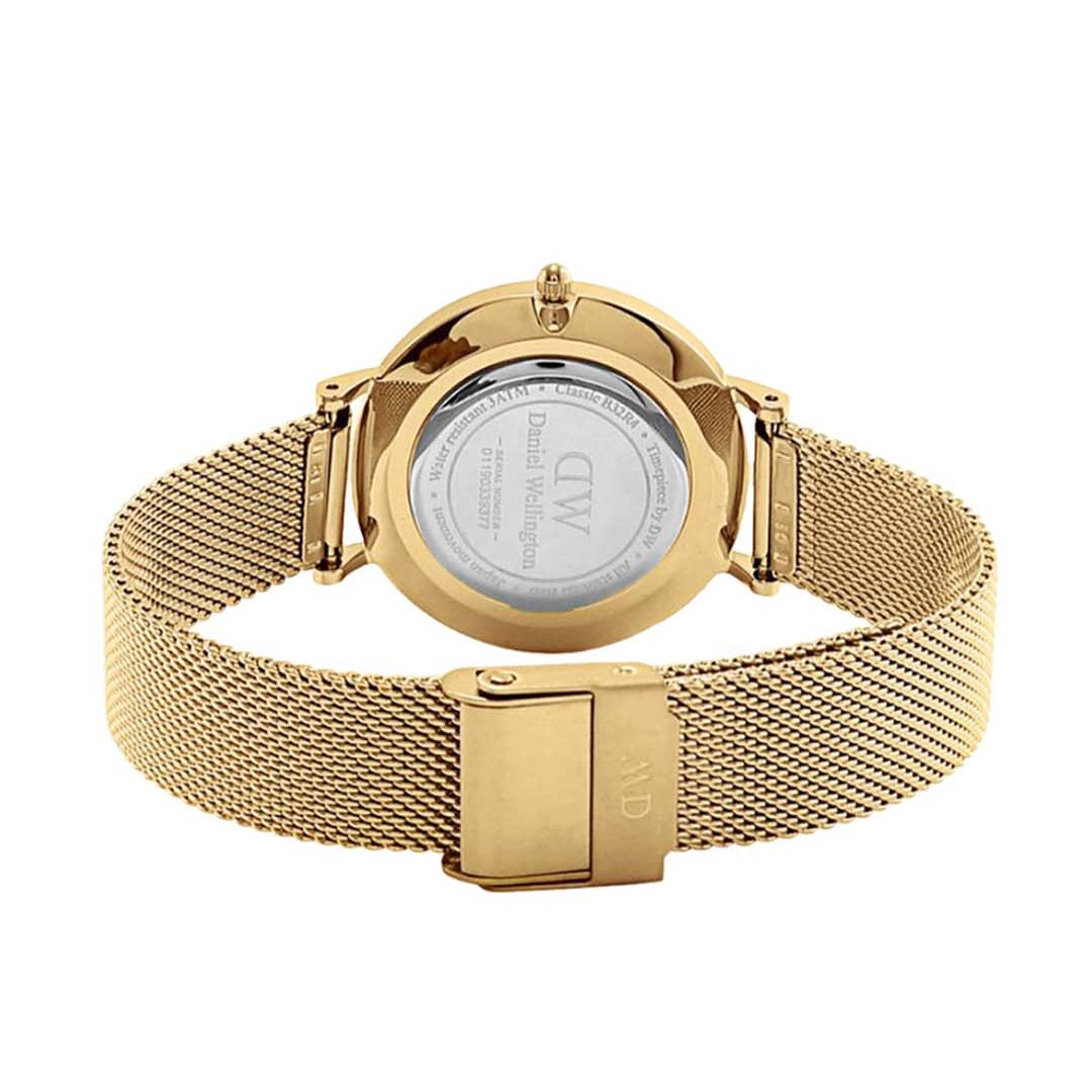 Shop Authentic Daniel Wellington Petite Emerald Green Dial Gold Mesh Strap Watch For Women - DW00100481 - Luxxuri