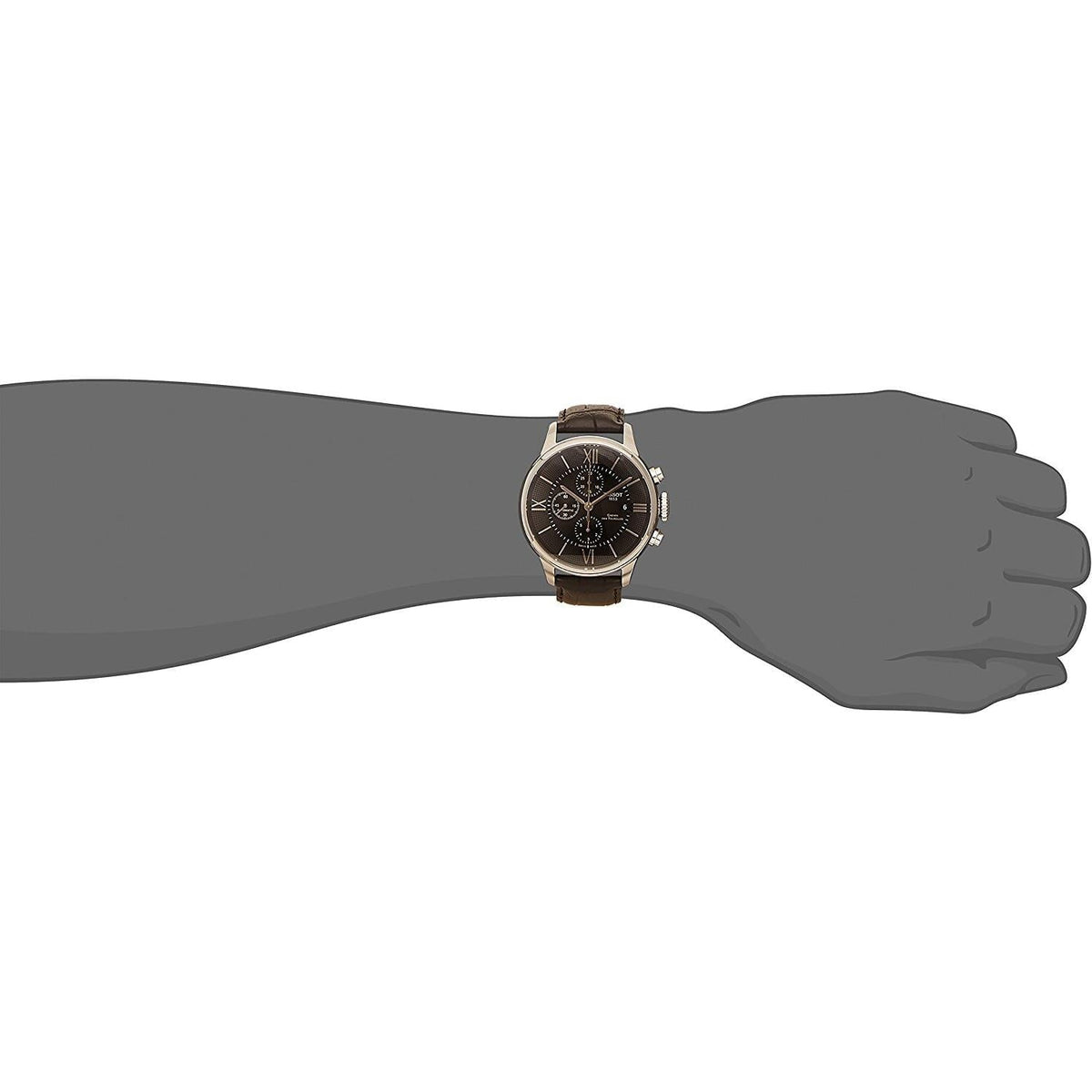 Shop Authentic Tissot T Classic Chemin Des Tourelles Chronograph Black Dial Black Leather Strap Watch For Men - T099.427.16.058.00 - Luxxuri