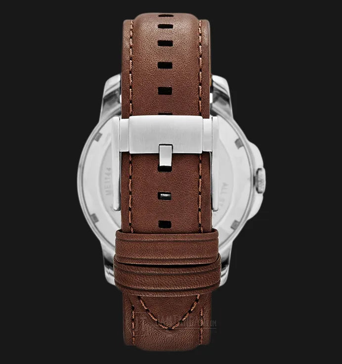 Shop Authentic Fossil Grant Twist Multi-Function White Dial Brown Leather Strap Watch for Men - ME1144 - Luxxuri