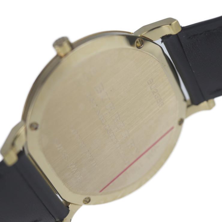 Shop Authentic Burberry The City Gold Dial Black Leather Strap Watch for Men - BU2353 - Luxxuri