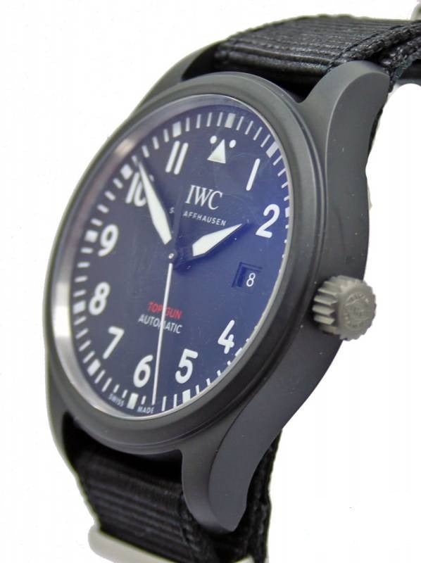 Shop Authentic IWC Pilot Watch Chronograph Top Gun Edition Black Dial Black Nylon Strap Watch for Men - IW326901 - Luxxuri