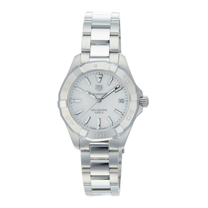 Shop Authentic Tag Heuer Aquaracer White Mother of Pearl Dial Watch for Women - WBD1311.BA0740 - Luxxuri