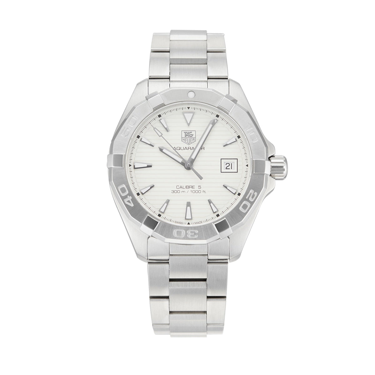 Shop Authentic Tag Heuer Aquaracer White Dial Watch for Men - WAY2111.BA0928 - Luxxuri