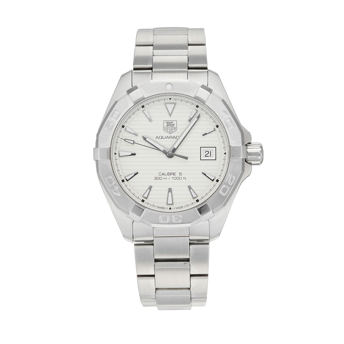Shop Authentic Tag Heuer Aquaracer White Dial Watch for Men - WAY2111.BA0928 - Luxxuri