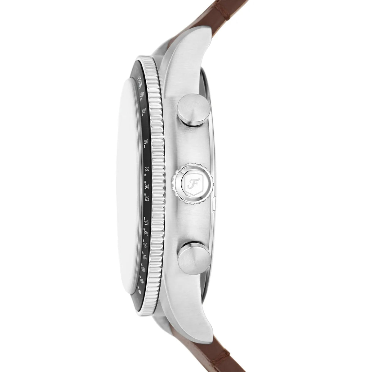 Shop Authentic Fossil Sport Tourer Chronograph White Dial Brown Leather Strap Watch for Men - FS6042 - Luxxuri
