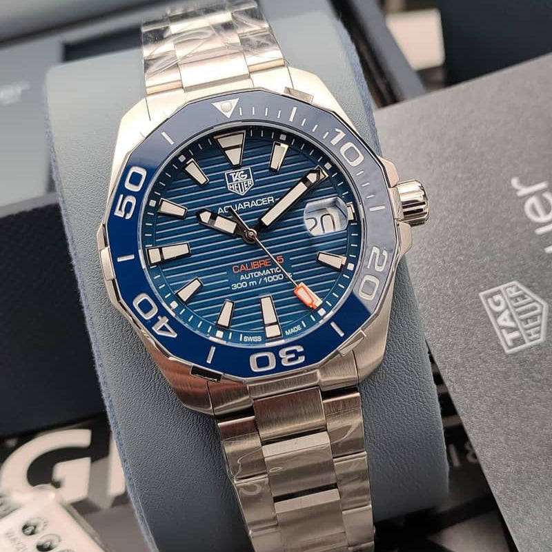 Shop Authentic Tag Heuer Aquaracer Blue Dial Watch for Men - WAY211C.BA0928 - Luxxuri