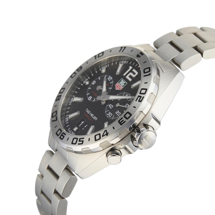 Shop Authentic Tag Heuer Formula 1 Black Dial Silver Steel Strap Watch for Men - WAZ111A.BA0875 - Luxxuri