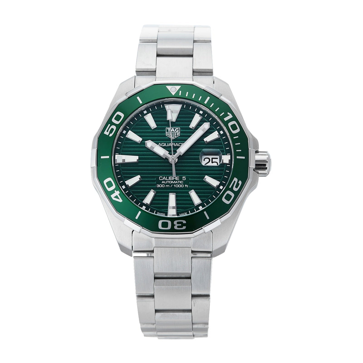 Shop Authentic Tag Heuer Aquaracer Green Dial Watch for Men - WAY201S.BA0927 - Luxxuri