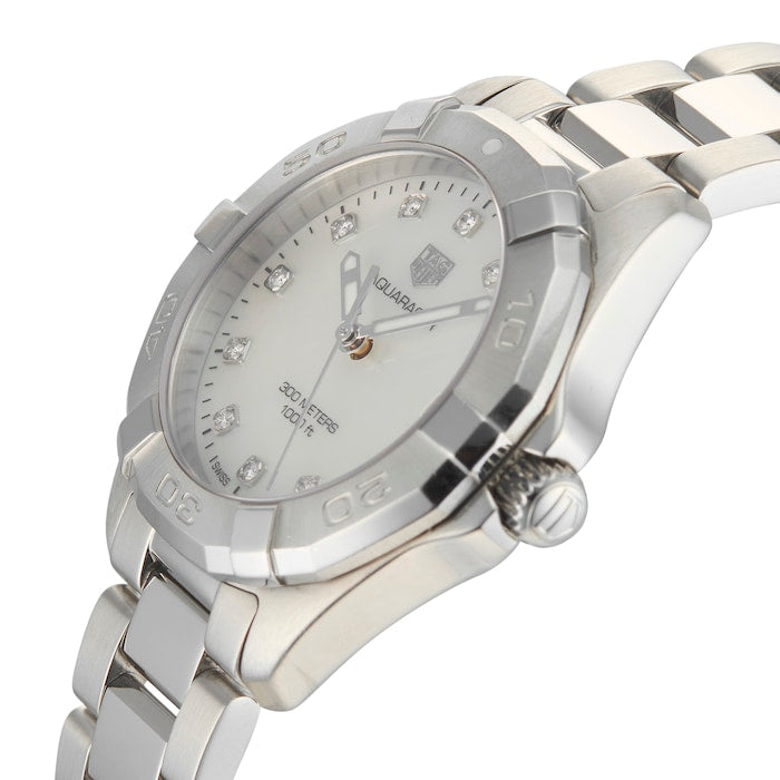 Shop Authentic Tag Heuer Aquaracer White Mother of Pearl Dial Watch for Women - WBD1314.BA0740 - Luxxuri