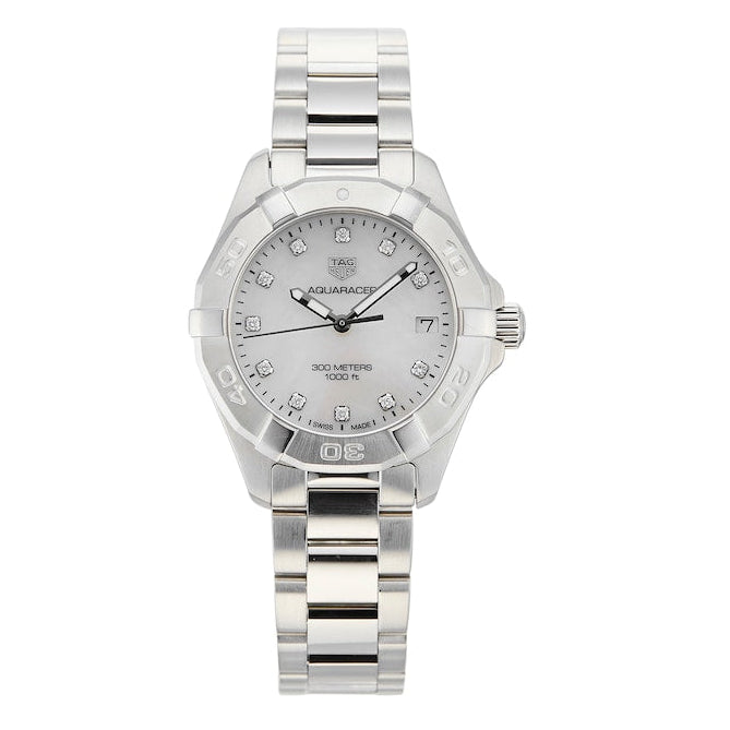 Shop Authentic Tag Heuer Aquaracer White Mother of Pearl Dial Watch for Women - WBD1314.BA0740 - Luxxuri
