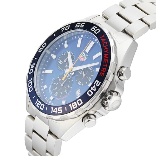 Shop Authentic Tag Heuer Formula 1 Red Bull Racing Chronograph Blue Dial Silver Steel Strap Watch for Men - CAZ101AK.BA0842 - Luxxuri