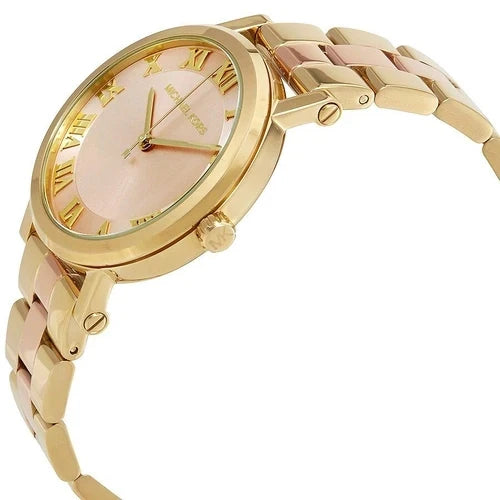 Shop Authentic Michael Kors Norie Gold Dial Two Tone Steel Strap Watch for Women - MK3586 - Luxxuri