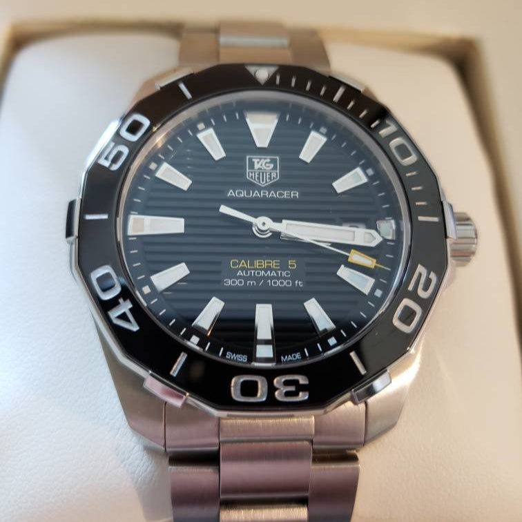 Shop Authentic Tag Heuer Aquaracer Black Dial Watch for Men - WAY211A.BA0928 - Luxxuri