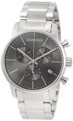Shop Authentic Calvin Klein City Chronograph Black Dial Silver Steel Strap Watch for Men - K2G27143 - Luxxuri