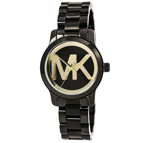 Shop Authentic Michael Kors Runway Black Dial Black Steel Strap Watch for Women - MK6057 - Luxxuri