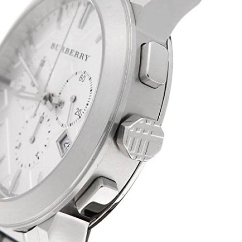 Shop Authentic Burberry The City Chronograph Silver Dial Silver Steel Strap Watch for Men - BU9350 - Luxxuri