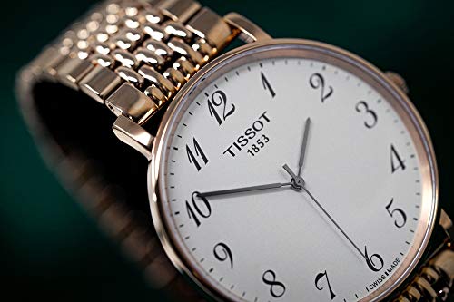 Shop Authentic Tissot T Classic Everytime White Dial Rose Gold Mesh Bracelet Watch for Men - T109.610.33.032.00 - Luxxuri