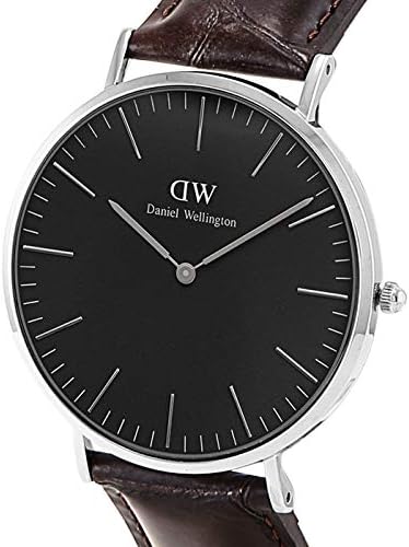 Shop Authentic Daniel Wellington Classic York Black Dial Brown Leather Strap Watch For Men - DW00100134 - Luxxuri