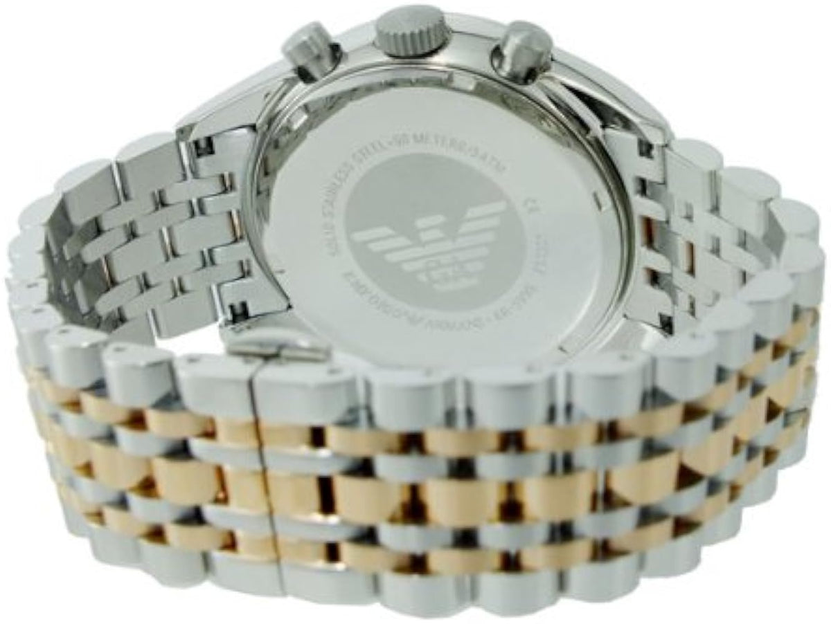 Shop Authentic Emporio Armani Sportivo Chronograph Silver Dial Two Tone Steel Strap Watch For Men - AR5999 - Luxxuri