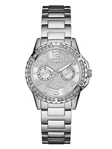 Shop Authentic Guess Sassy Multifunction Quartz Silver Dial Silver Steel Strap Watch For Women - W0705L1 - Luxxuri