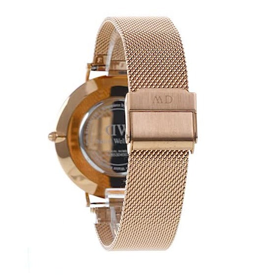 Shop Authentic Daniel Wellington Petite Rose Gold Dial Rose Gold Mesh Bracelet Watch For Women - DW00100471 - Luxxuri