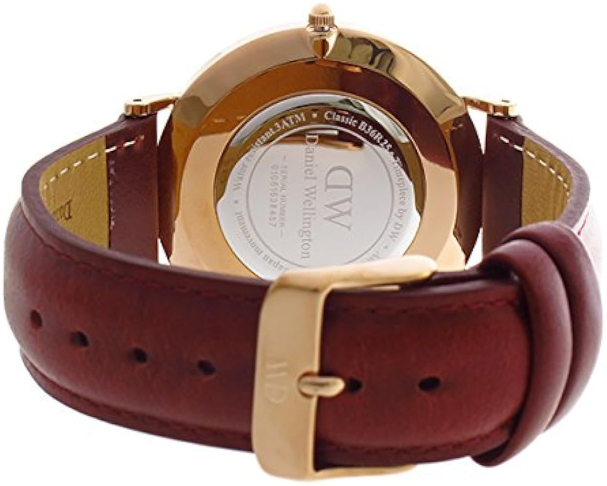 Shop Authentic Daniel Wellington Classic Suffolk White Dial Brown Leather Strap Watch For Men - DW00100122 - Luxxuri