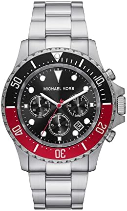 Shop Authentic Michael Kors Everest Chronograph Black Dial Silver Steel Strap Watch For Men - MK8977 - Luxxuri