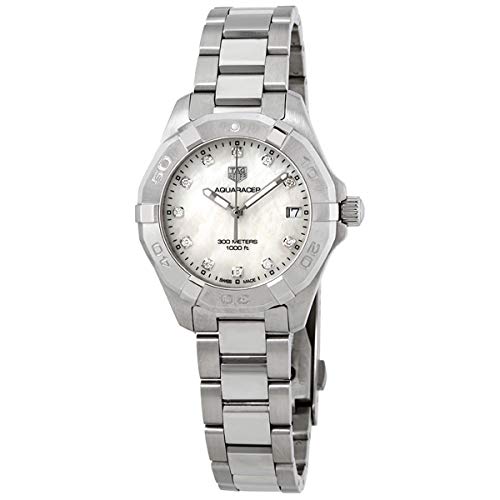 Shop Authentic Tag Heuer Aquaracer White Mother of Pearl Dial Watch for Women - WBD1314.BA0740 - Luxxuri