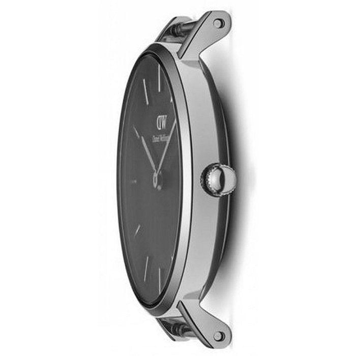 Shop Authentic Daniel Wellington Petite Ashfield Black Dial Black Mesh Strap Watch For Women - DW00100308 - Luxxuri