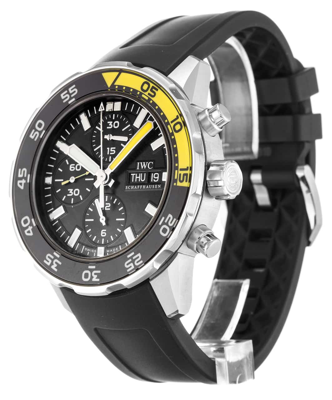 Shop Authentic IWC Aquatimer Automatic Chronograph Black Dial Black Rubber Strap Watch for Men - IW376709 - Luxxuri