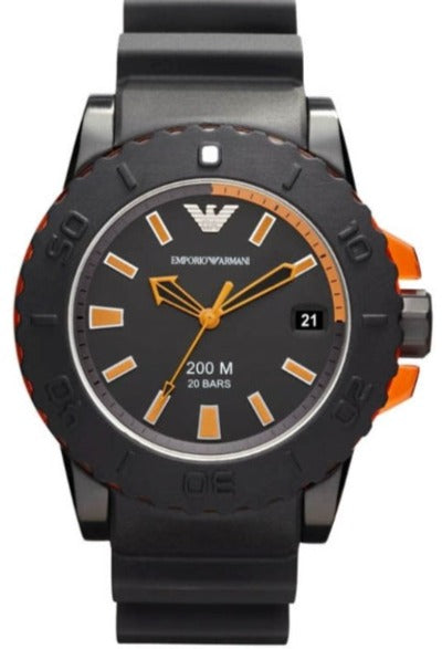 Shop Authentic Emporio Armani Sportivo Quartz Black Dial Black Silicone Strap Watch For Men - AR5969 - Luxxuri