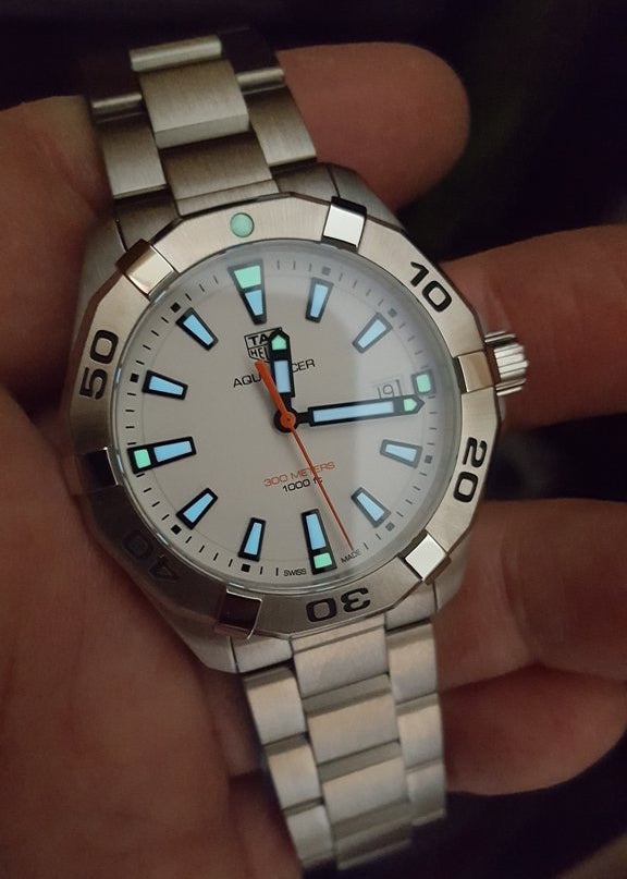 Shop Authentic Tag Heuer Aquaracer White Dial Watch for Men - WBD1111.BA0928 - Luxxuri