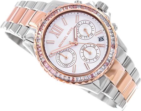 Shop Authentic Michael Kors Everest Chronograph White Dial Two Tone Steel Strap Watch For Women - MK7214 - Luxxuri