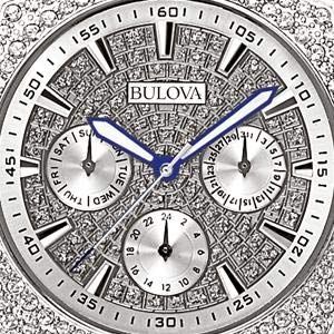 Bulova Crystal Collection Phantom Silver Dial Silver Steel Strap Watch for Men - 96C002
