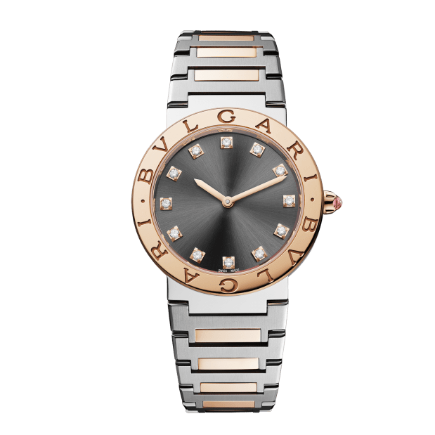 Shop Authentic Bvlgari Lady Quartz Diamonds Grey Dial Two Tone Steel Strap Watch for Women - BVLGARI103067 - Luxxuri