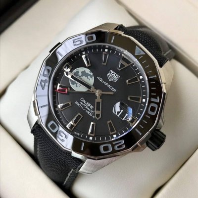 Shop Authentic Tag Heuer Aquaracer Moon Black Dial Watch for Men - WAY201J.FC6370 - Luxxuri