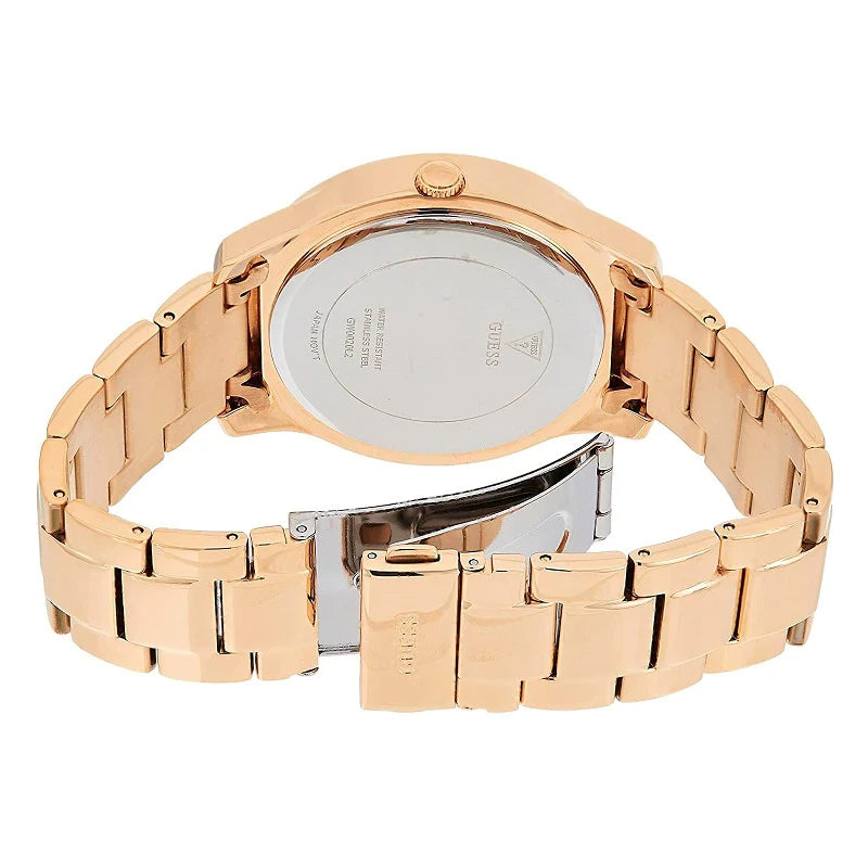 Shop Authentic Guess Sassy Quartz White Dial Rose Gold Steel Strap Watch For Women - W0705L3 - Luxxuri